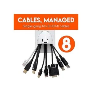 ECHOGEAR Ocultor de cables negro en la pared para TV de_2