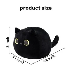 Pochita Almohada de peluche de gato negro 3D peluche de_5