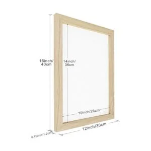 Worown Marco de madera de 3 tamaños para hacer papel de_2