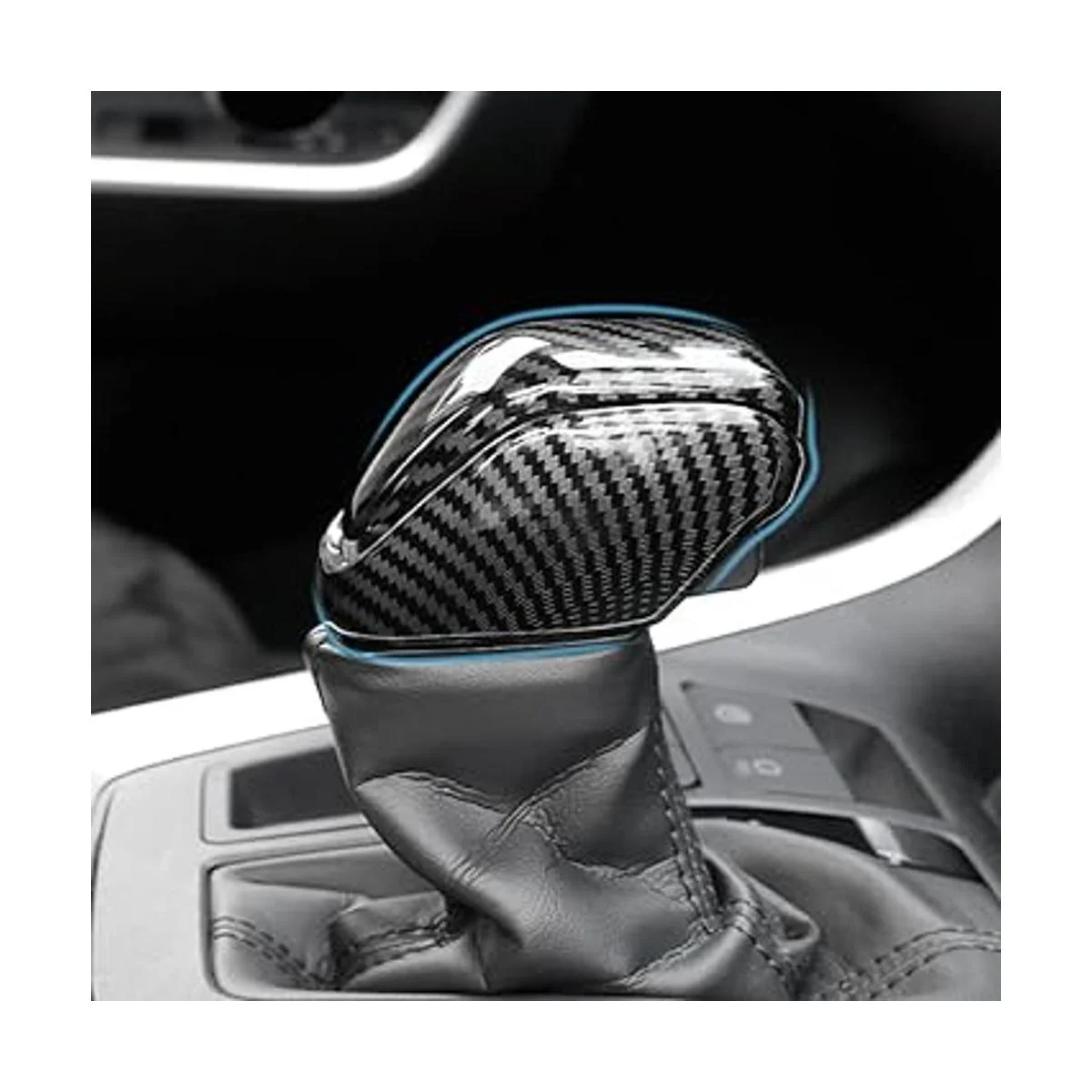 Cubierta de perilla de cambio de marchas de fibra de_2