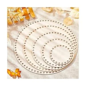 PH PandaHall Cesta de madera natural de 5 tamaños base de_2