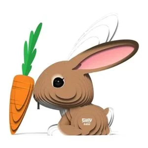 EUGY Rompecabezas de papel 3D ecológico de conejo 071_3