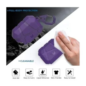 KMMIN Compatible con AirPods Pro funda protectora_2