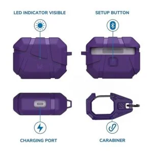 KMMIN Compatible con AirPods Pro funda protectora_4