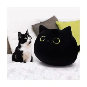 Pochita Almohada de peluche de gato negro 3D peluche de_4