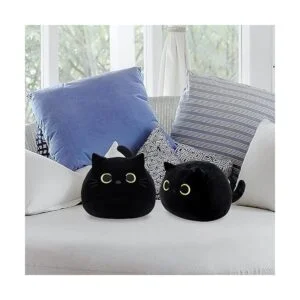 Pochita Almohada de peluche de gato negro 3D peluche de_2