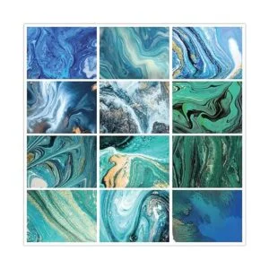 Infusible de mármol hojas de tinta 12 piezas de 4.5 x 12_5