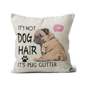 Its Not Dog Hair Its Pug Fundas de almohada con_1