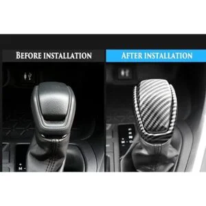 Cubierta de perilla de cambio de marchas de fibra de_5