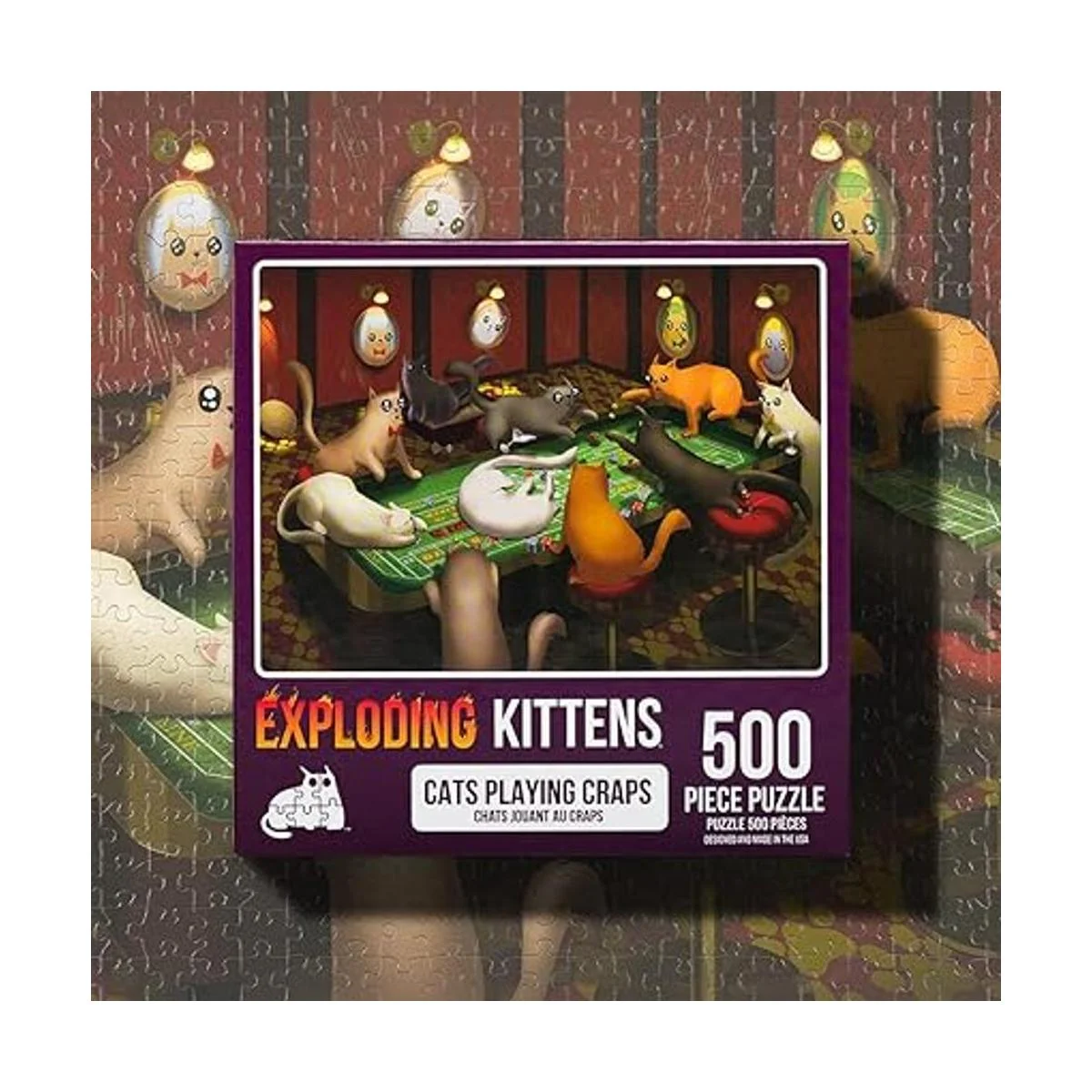 Exploding Kittens Rompecabezas de 500 piezas Gatos_3