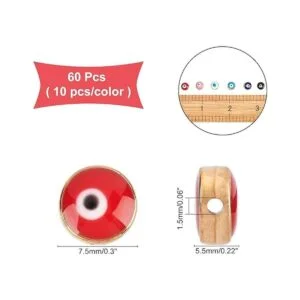 NBEADS 60 cuentas acrílicas de ojo malvado de 0.315 in_6
