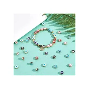 NBEADS 60 cuentas acrílicas de ojo malvado de 0.315 in_2