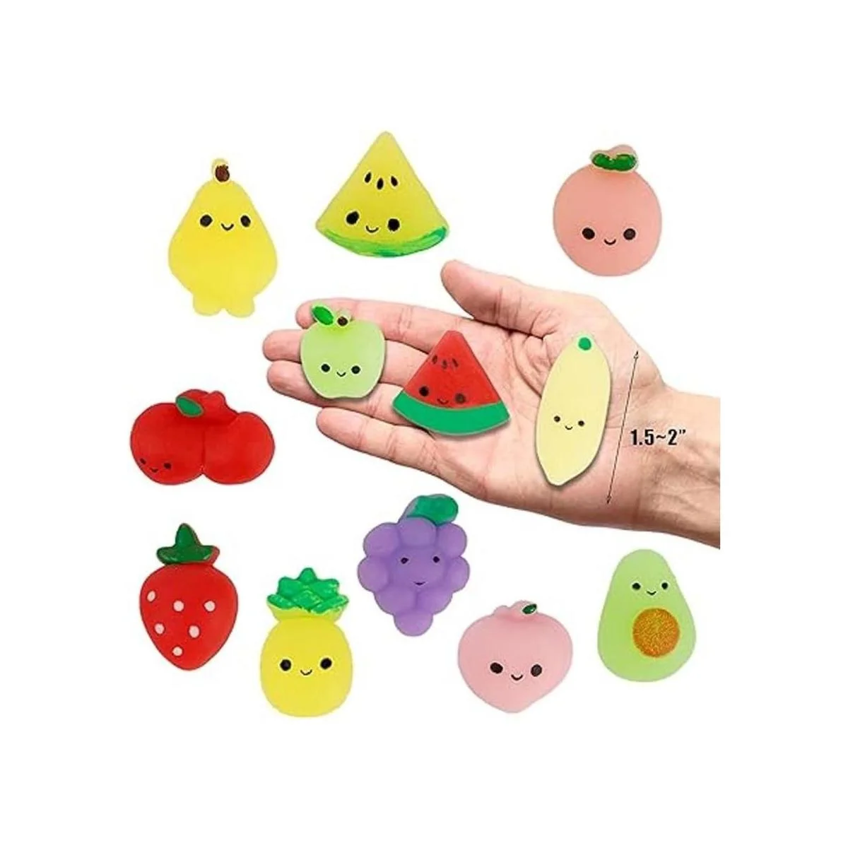 Cllayees 24 juguetes blandos frutas Mochi Squishies mini_2