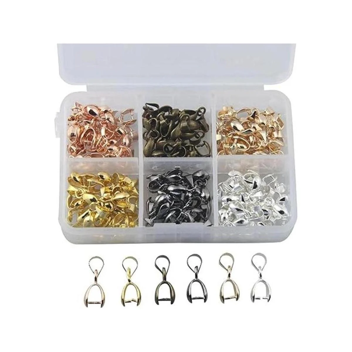 ALLinONE 1 caja de 6 colores metal pellizco clip de fianza_1