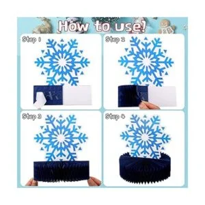 12 piezas de copo de nieve congelado suministros de fiesta_3