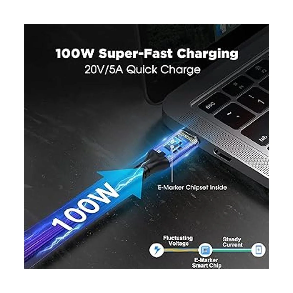 Cable USB 4 para cable Thunderbolt 4 de 4 pies cable VCOM_3