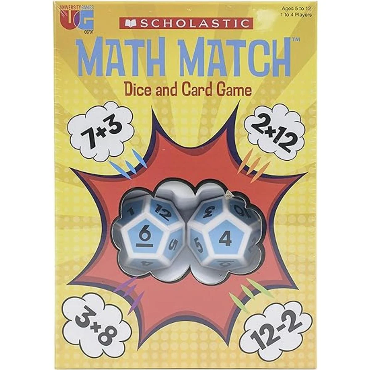 Juego de dados y cartas Scholastic Math Match The Ultimate_1
