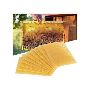 Juego de 10 hojas de cera de abeja natural de cera de_5