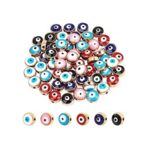 NBEADS 60 cuentas acrílicas de ojo malvado de 0.315 in_1