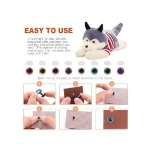Tanstic 64 ojos de seguridad de plástico con purpurina con_3