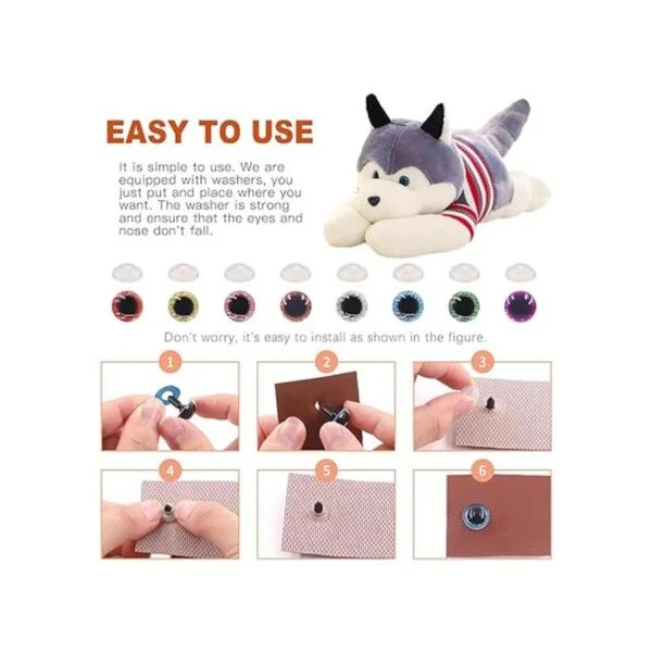 Tanstic 64 ojos de seguridad de plástico con purpurina con_3