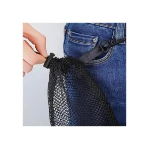8 bolsas de malla negra con cordón con clips bolsas de_3