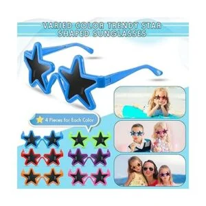 24 pares de gafas de sol con estrellas de neón para niños_2