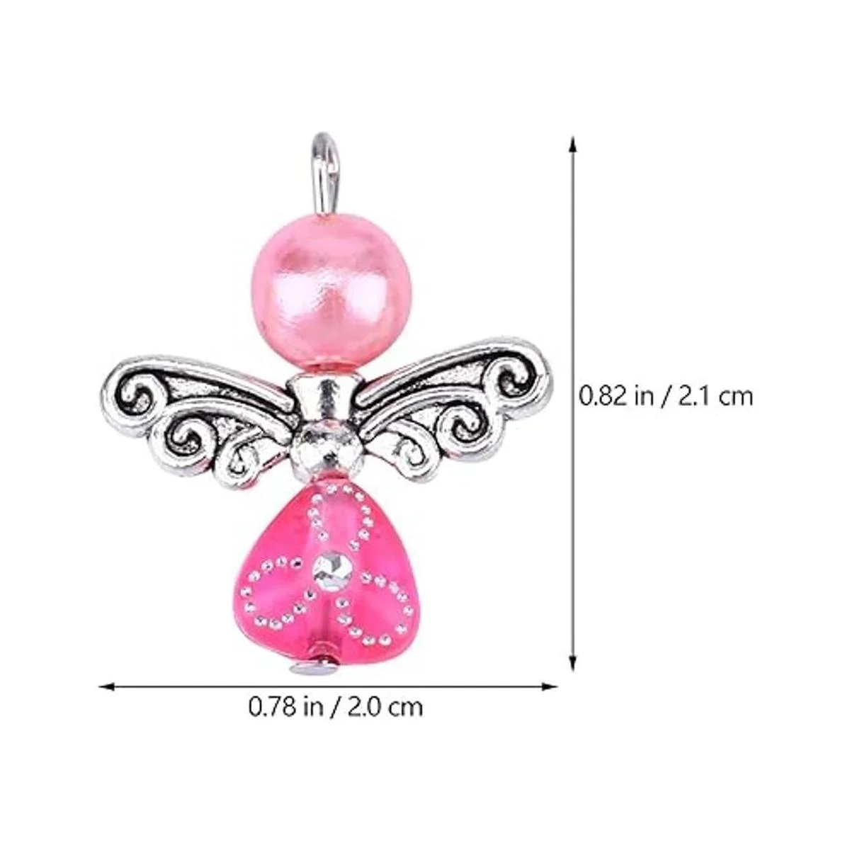 PRETYZOOM 20 piezas de dije de ala de ángel colorido_2