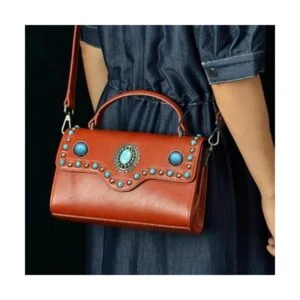 Mingchen único ojo de metal hebilla decorativa azul_4