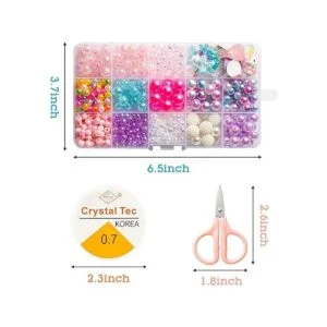 OSNIE Kit de fabricación de joyas de cuentas para niños y_2