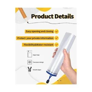 SUNEE Bolsa de plástico con cremallera de malla_3