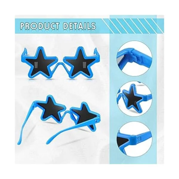 24 pares de gafas de sol con estrellas de neón para niños_3
