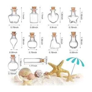 50 tarros pequeños de cristal con tapón de corcho botella_2