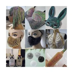 1 yarda cosida en cono de espiga de arco iris con parte_4