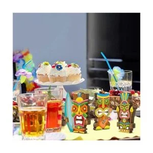 3 piezas de centro de mesa Tiki Bar para decoración de_3