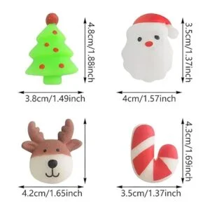 48 juguetes blandos de Mochi de Navidad mini lindo_4