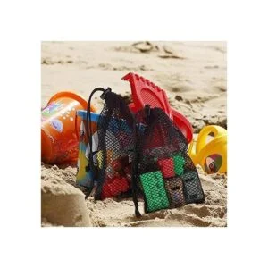 8 bolsas de malla negra con cordón con clips bolsas de_2