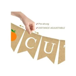 Arpillera Little Cutie Banner Niño Niña Clementine Naranja_3