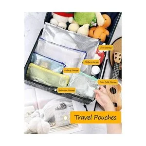 SUNEE Bolsa de plástico con cremallera de malla_5