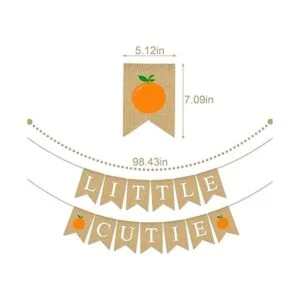 Arpillera Little Cutie Banner Niño Niña Clementine Naranja_2