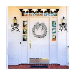 2 rollos20 yardas cintas a cuadros en blanco y negro_7