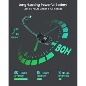 Glocusent Luz de libro ligera de 10 LED para leer en la_4