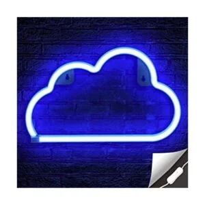 Lumoonosity Letrero de neón de nube luz de neón azul_1