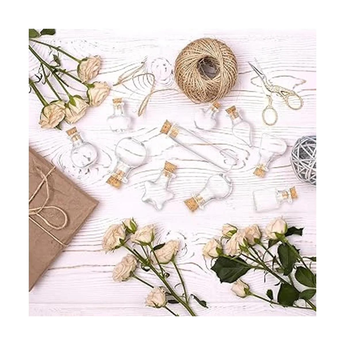 50 tarros pequeños de cristal con tapón de corcho botella_7