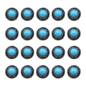 Mingchen único ojo de metal hebilla decorativa azul_1