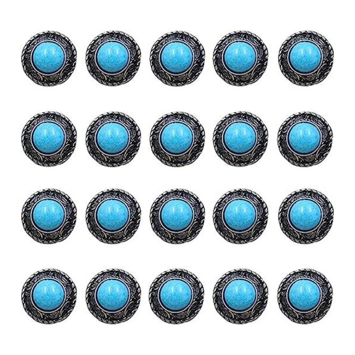 Mingchen único ojo de metal hebilla decorativa azul_1