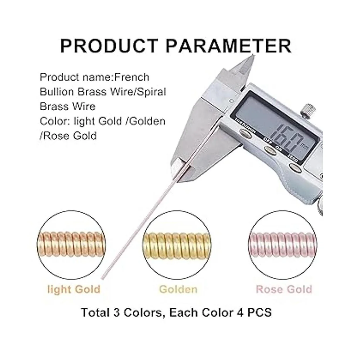 PH PandaHall Alambre de lingote francés de 3 colores_3