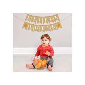 Arpillera Little Cutie Banner Niño Niña Clementine Naranja_4