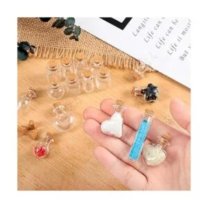 50 tarros pequeños de cristal con tapón de corcho botella_4