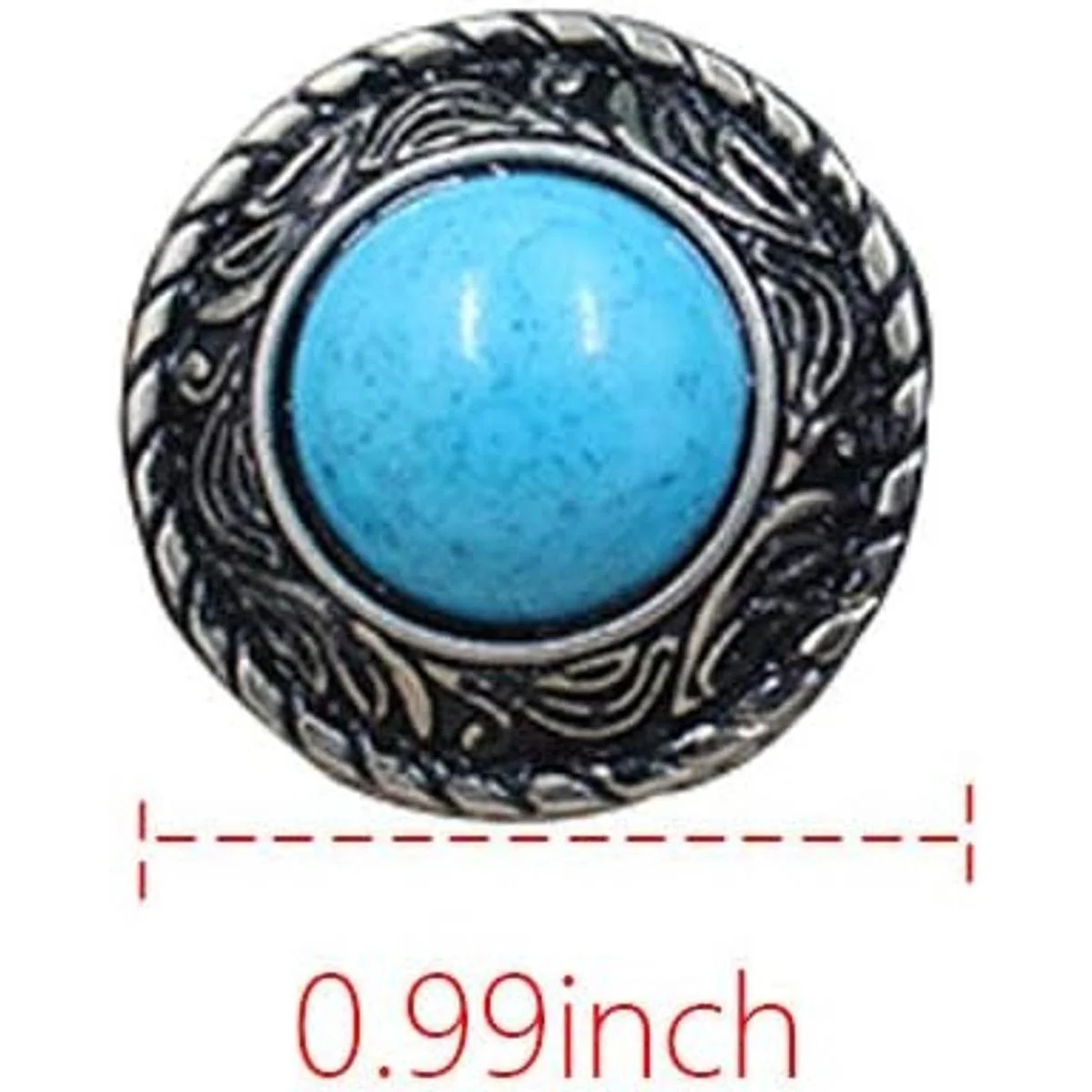 Mingchen único ojo de metal hebilla decorativa azul_2